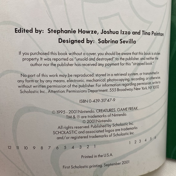 The Official Pokémon Handbook #3 Scholastic First Edition Book Nintendo 2001 - Picture 5 of 12